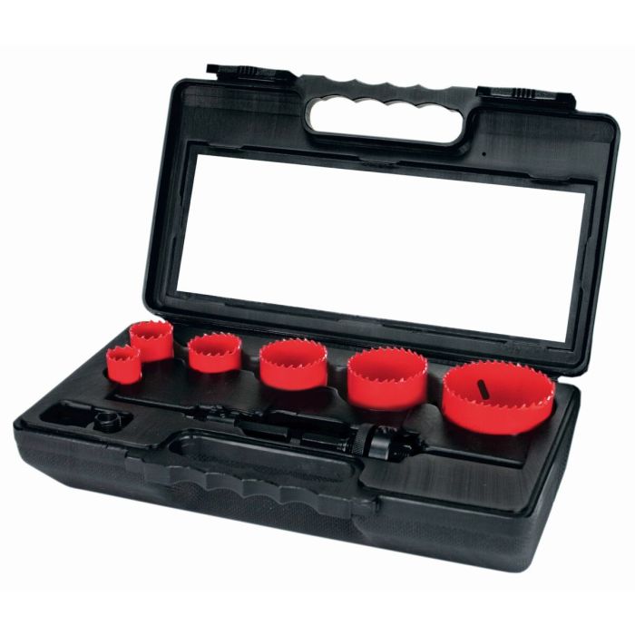 Set de coronas perforadoras TERRAX ø 60 mm Ø 51 mm Ø 22 mm Ø 35 mm Ø 44 mm 28 mm 8 Piezas 1 Set de coronas perforadoras TERRAX ø 60 mm Ø 51 mm Ø 22 mm Ø 35 mm Ø 44 mm 28 mm 8 Piezas 1