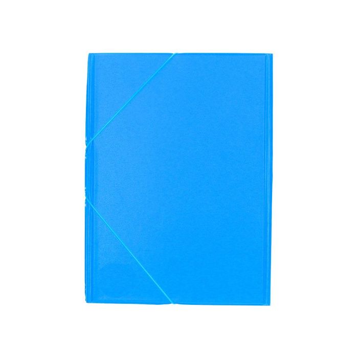 Carpeta Liderpapel Gomas Plastico Folio Solapas Color Celeste 3