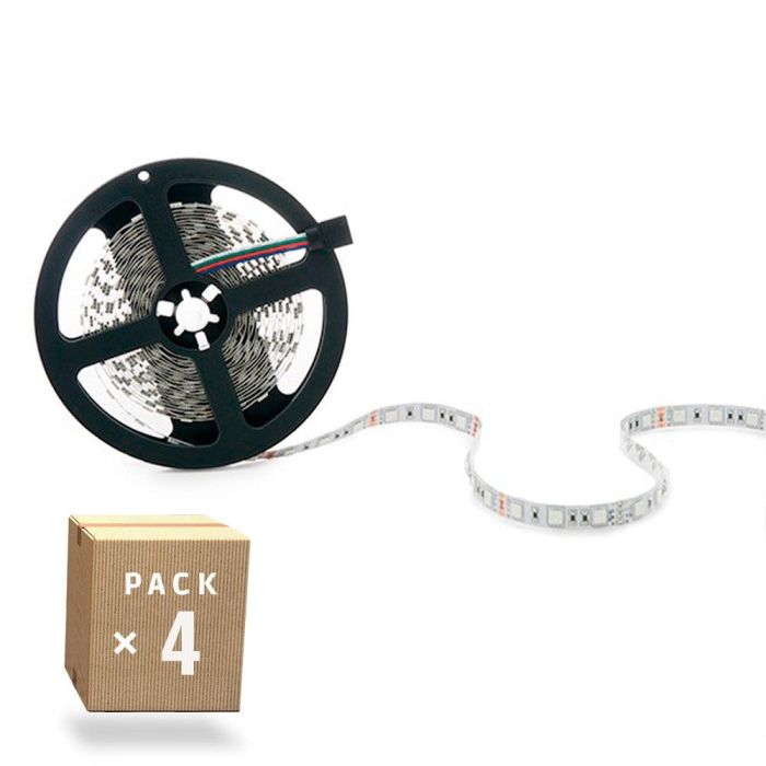 PL219012-PK4-AP Pack 4 Tiras LED SMD5050 Flexible Autoadhesiva 5 Metros 12V 72W 4200Lm 4200K IP65 Alto Brillo 40000H 0 PL219012-PK4-AP Pack 4 Tiras LED SMD5050 Flexible Autoadhesiva 5 Metros 12V 72W 4200Lm 4200K IP65 Alto Brillo 40000H 0