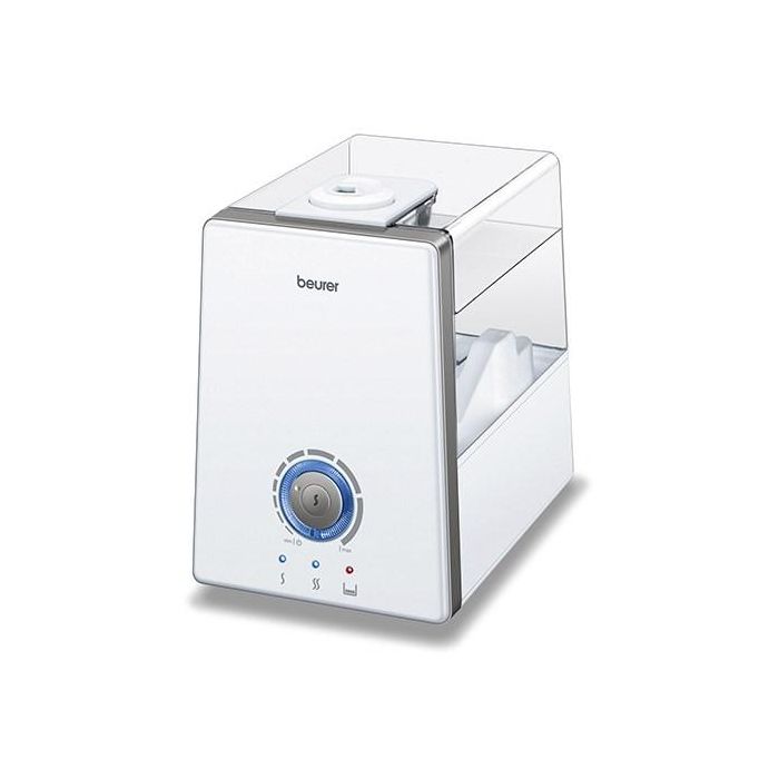 Beurer LB-88 Humidificador de Aire Ultrasónico Blanco para Habitaciones de hasta 48m2, Silencioso y con Difusor de Aromas