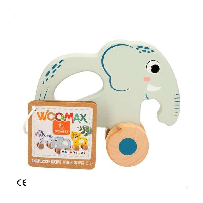 Color Baby Arrastre Madera Animales 13x5x12,5 cm Modelos Surtidos