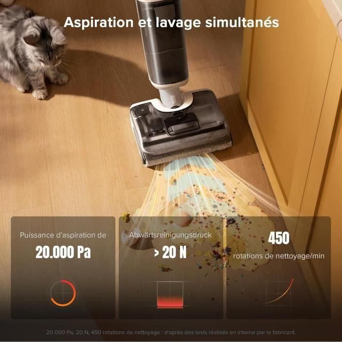 Roborock F25 RT ROB6974653812294 Aspiradora 20000 Pa, Lavado en Caliente 90°C, Limpieza Doble Filo, Autolimpieza Agua Caliente 5