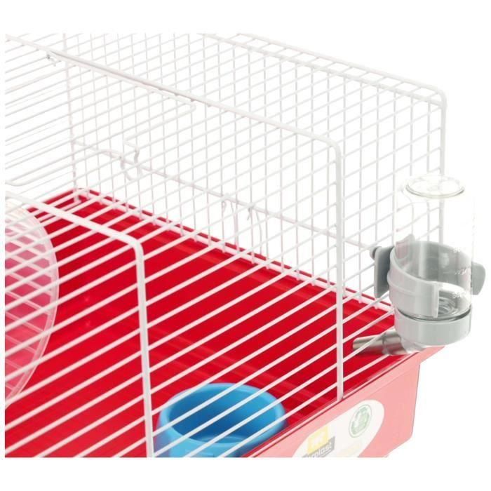 Jaula para hámster - Una rueda, un comedero, una casita, un bebedero - FERPLAST 3 Jaula para hámster - Una rueda, un comedero, una casita, un bebedero - FERPLAST 3