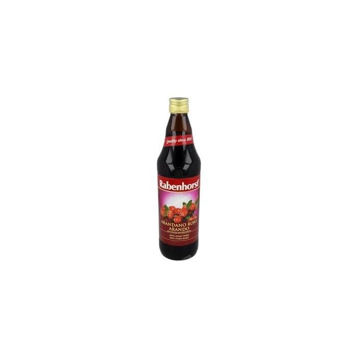 RABENHORST Zumo de Arándano Rojo Americano 750ml, puro, sin azúcar añadido, protege el tracto urinario
