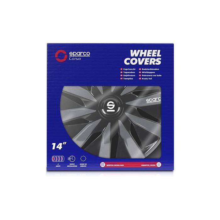 Tapacubos Lazio Bicolor 14" SPC1491BKGR Tapacubos Lazio Bicolor 14" SPC1491BKGR