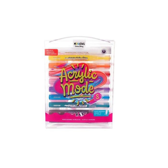 Rotulador Acrilico Mooving 3.4-3.7Mm Pack De 10
