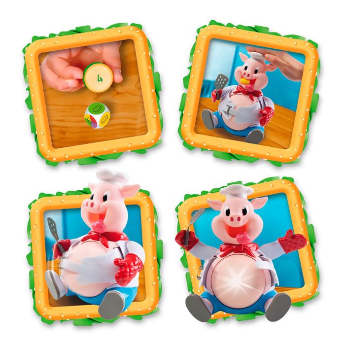 Bizak 64550084 Antón Zampón, juego de mesa de acción: hincha la barriga hasta que el cinturón explota, para niños +4 años 2
