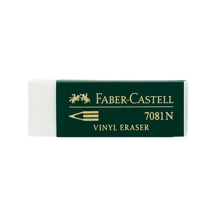 Faber Castell Goma de borrar 7081 n blanco -en blister de 2
