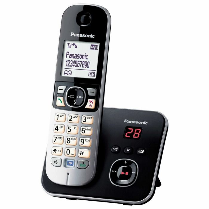 Teléfono Fijo Panasonic KX-TG6821FRB Negro Gris
