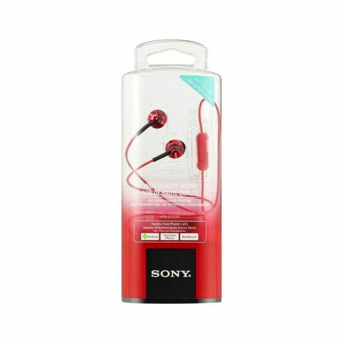 Auriculares con Micrófono Sony MDR-EX110AP Rojo 1