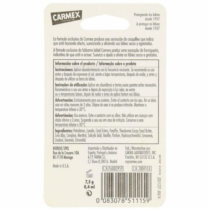 Bálsamo Labial Hidratante Carmex COS 002 BL (7,5 g) 2