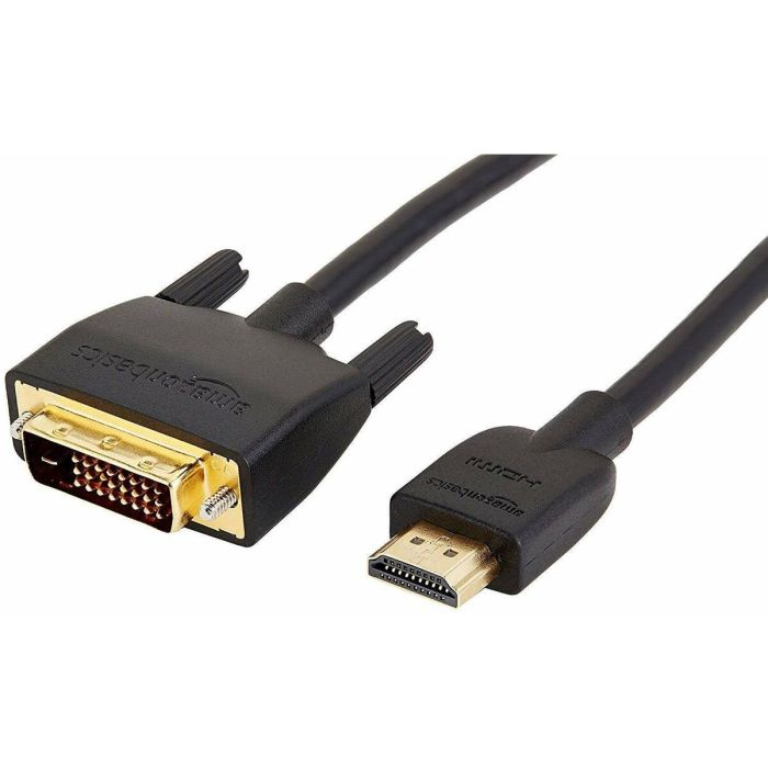 Adaptador DVI-D a HDMI Amazon Basics Negro (Reacondicionado A+) Adaptador DVI-D a HDMI Amazon Basics Negro (Reacondicionado A+)