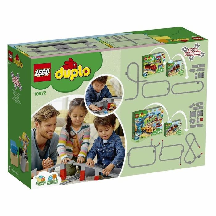 Playset de Vehículos   Lego DUPLO 10872 Train rails and bridge         26 Piezas   2