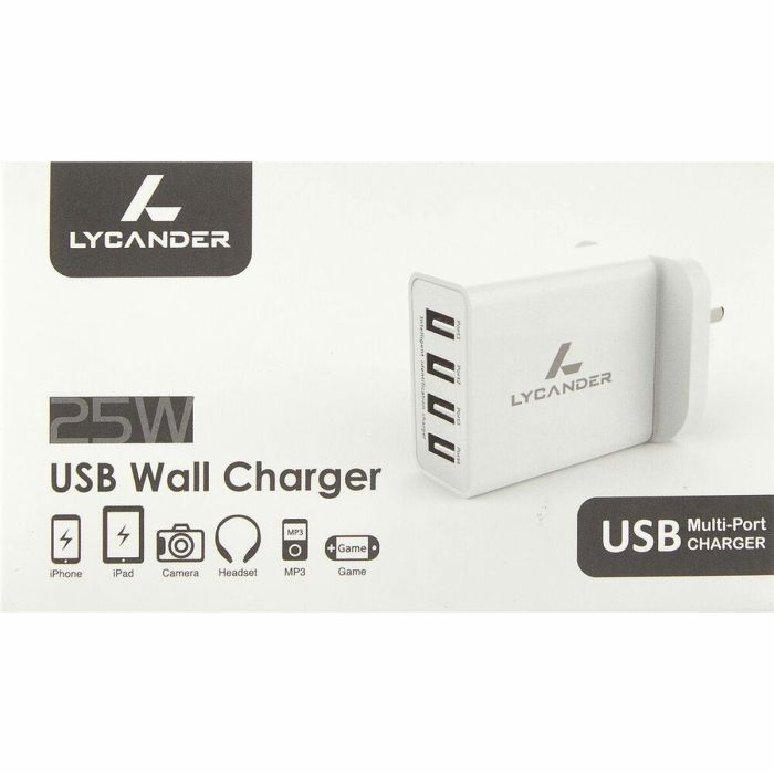 Enchufe de Alimentación Lycander LPS4UK Inglés USB (Reacondicionado A+) 2