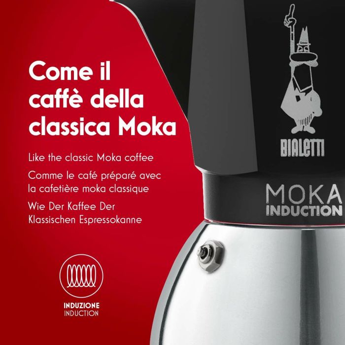 Cafetera Italiana Bialetti Moka Negro Acero Inoxidable Aluminio 200 ml 4 Tazas 2 Cafetera Italiana Bialetti Moka Negro Acero Inoxidable Aluminio 200 ml 4 Tazas 2