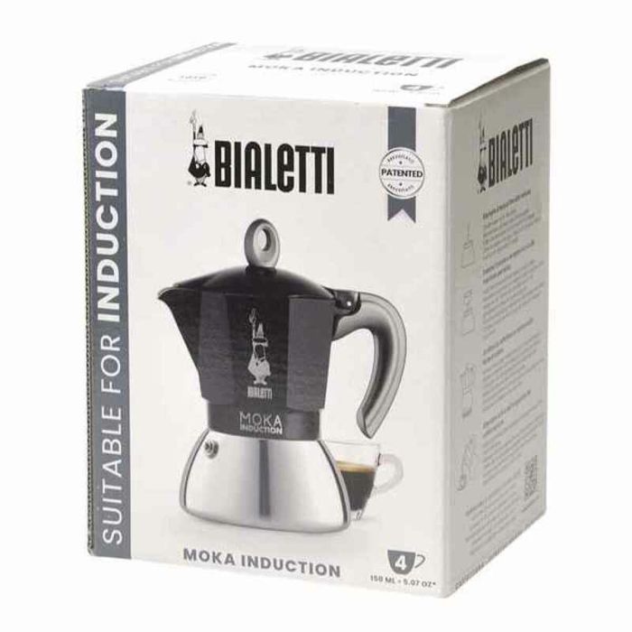 Cafetera Italiana Bialetti Moka Negro Acero Inoxidable Aluminio 200 ml 4 Tazas 5 Cafetera Italiana Bialetti Moka Negro Acero Inoxidable Aluminio 200 ml 4 Tazas 5
