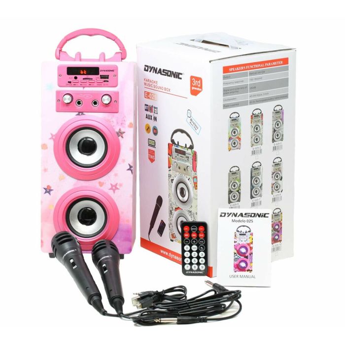 Altavoz Bluetooth Portátil Dynasonic Rosa (Reacondicionado A+) Altavoz Bluetooth Portátil Dynasonic Rosa (Reacondicionado A+)