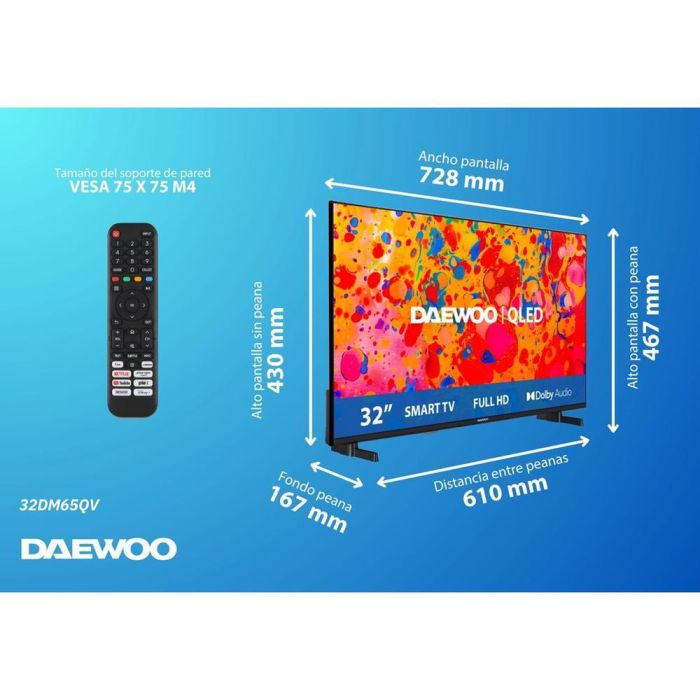 Daewoo 32 Pulgadas QLED FHD Smart TV 32DM65QV 4 Daewoo 32 Pulgadas QLED FHD Smart TV 32DM65QV 4