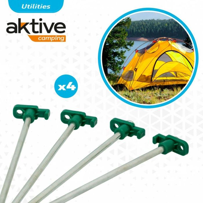 Piquetas para camping Aktive 25 cm 4 Piezas Ø 8 mm (24 Unidades) 3 Piquetas para camping Aktive 25 cm 4 Piezas Ø 8 mm (24 Unidades) 3