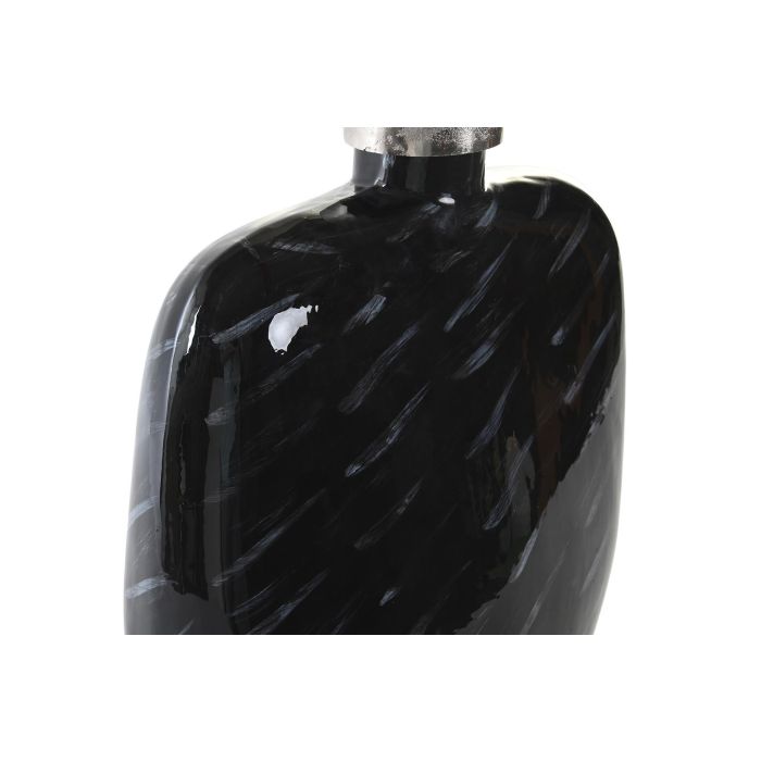 DKD Home Decor Jarrón Moderno Negro de Cristal y Aluminio con Tapa 14x48x28 cm 1 DKD Home Decor Jarrón Moderno Negro de Cristal y Aluminio con Tapa 14x48x28 cm 1