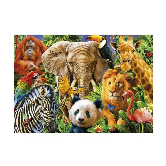 Puzzle 500 piezas collage de animales salvajes 1 Puzzle 500 piezas collage de animales salvajes 1