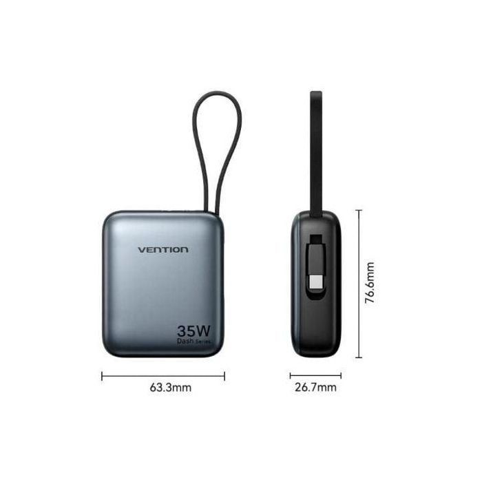 Powerbank 10000mAh Vention FHEH0/ 35W/ Gris 4 Powerbank 10000mAh Vention FHEH0/ 35W/ Gris 4