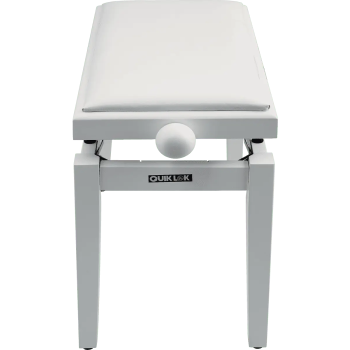 QUIKLOK Banqueta Piano Deluxe PB100 Madera Blanca Mate Imitación Cuero Ajustable 1 QUIKLOK Banqueta Piano Deluxe PB100 Madera Blanca Mate Imitación Cuero Ajustable 1