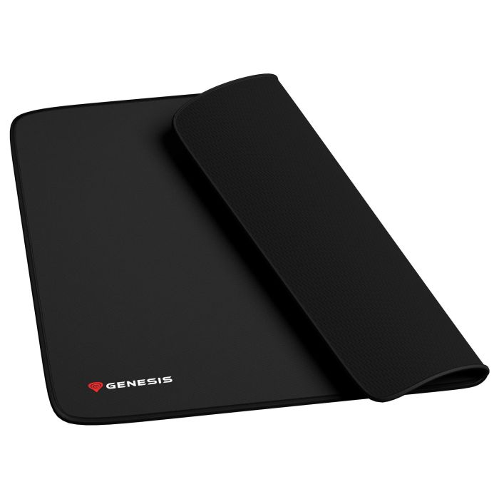 GENESIS Alfombrilla de Ratón Gaming Carbon 500 L LOGO Negra Superficie Speed Impermeable 400x330mm