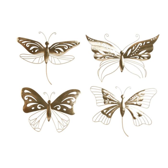 Decoracion Pared Glam DKD Home Decor Dorado 2 x 33 x 43 cm (4 Unidades) Decoracion Pared Glam DKD Home Decor Dorado 2 x 33 x 43 cm (4 Unidades)