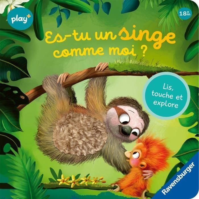 Ravensburger - Jugar + - Libro Lee, toca y explora: ¿Eres un mono como yo? - 13099028 3 Ravensburger - Jugar + - Libro Lee, toca y explora: ¿Eres un mono como yo? - 13099028 3