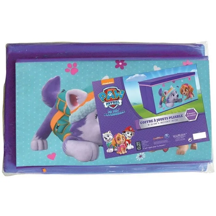 Fun House Cofre de Juguete Plegable Paw Patrol para Niña, Pat'Patrouille, Caja de Almacenamiento Infantil a partir de 3 años, L 56.5 x P 36 x H 31 cm 1
