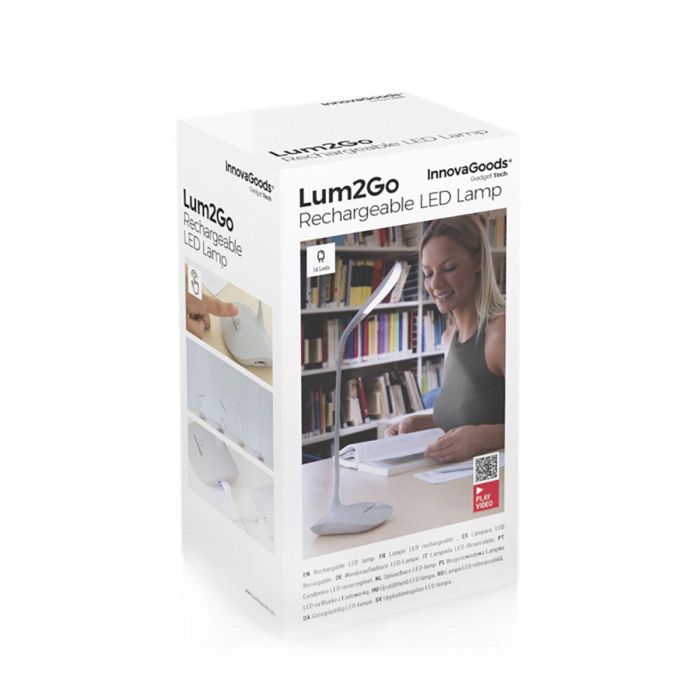 Lámpara LED de Mesa Recargable Táctil Lum2Go InnovaGoods 1 Lámpara LED de Mesa Recargable Táctil Lum2Go InnovaGoods 1