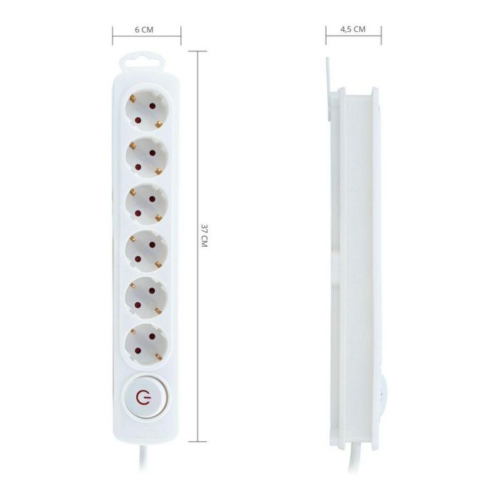 Regleta Enchufes 6 Tomas con Interruptor TM Electron 3680 W 2 Regleta Enchufes 6 Tomas con Interruptor TM Electron 3680 W 2