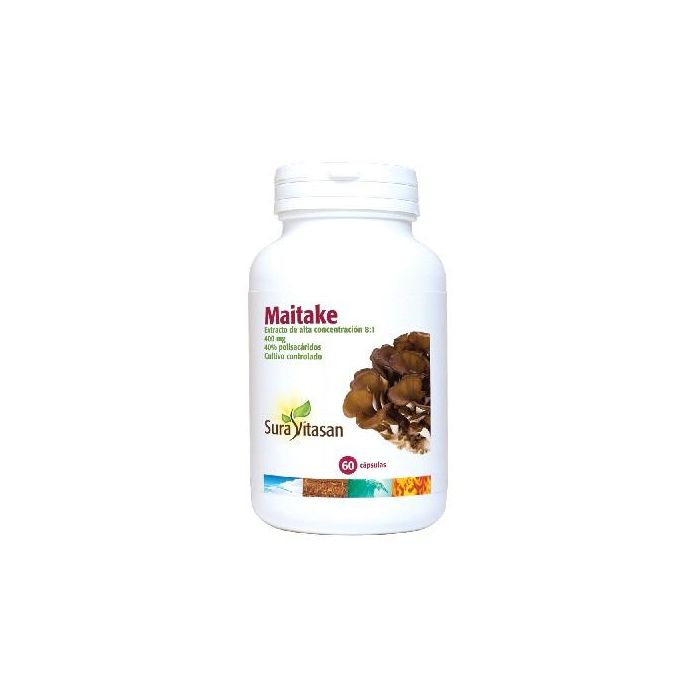 SURA VITASAN Maitake Hongo Grifola Frondosa 40% Polisacáridos Extracto 8:1 - 60 Cápsulas