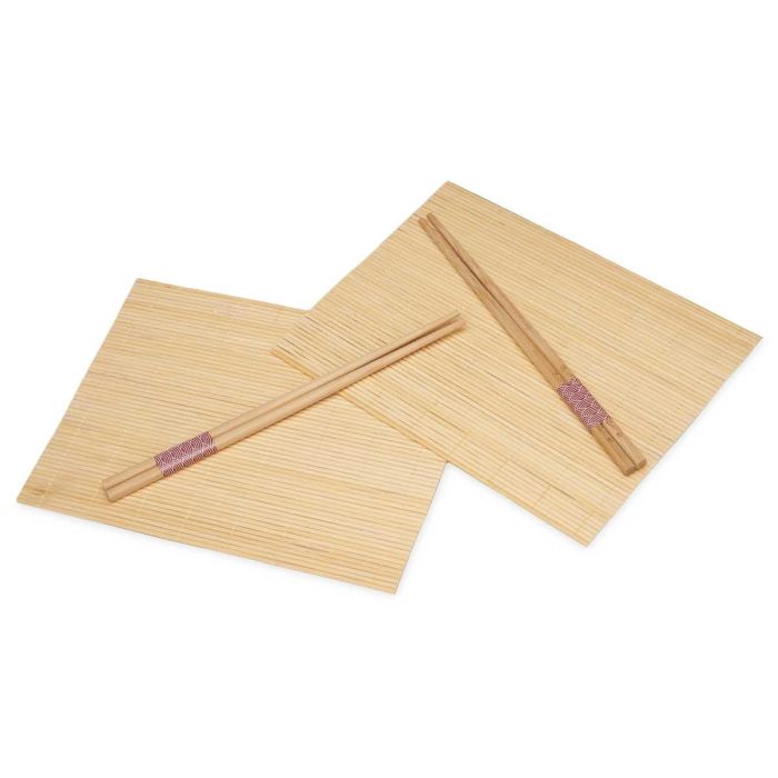 Set Sushi 4 Palillos Y 2 Esterillas Bamb Kinvara 4X24CM (48 Unidades) 1 Set Sushi 4 Palillos Y 2 Esterillas Bamb Kinvara 4X24CM (48 Unidades) 1