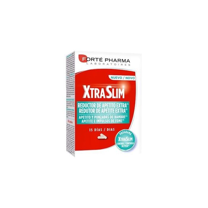 FORTE PHARMA Xtraslim Reductor Apetito 60 Cápsulas con Konjac y Algarroba para Controlar el Hambre