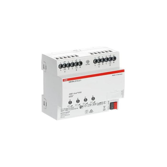 ABB UD/S4.210.2.1 Dimmer LED KNX, 4 x 210 W/VA, 230 V, Blanco, para Busch-Installationsbus, Control de Energía 0 ABB UD/S4.210.2.1 Dimmer LED KNX, 4 x 210 W/VA, 230 V, Blanco, para Busch-Installationsbus, Control de Energía 0