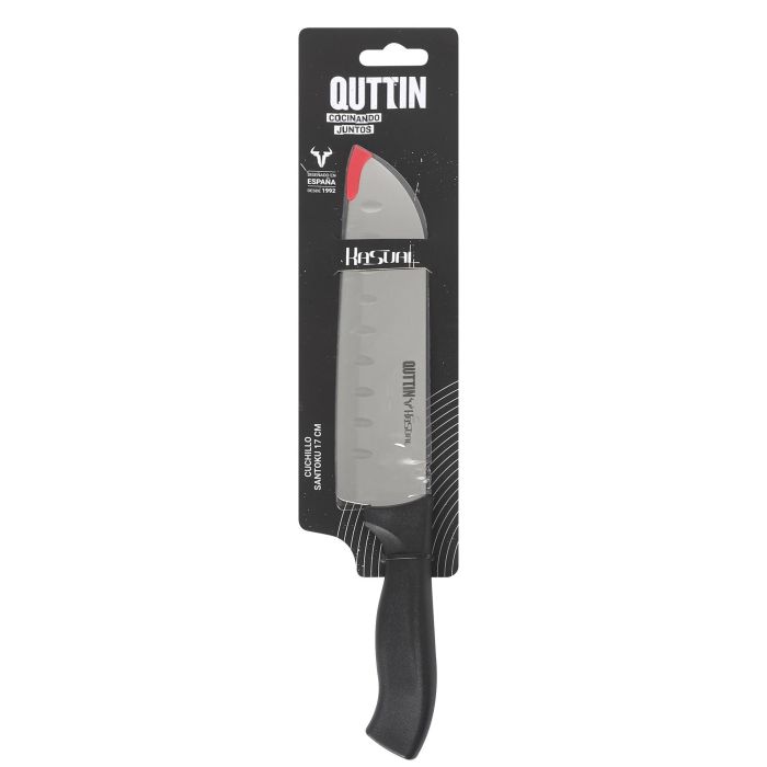Quttin Cuchillo Santoku Cocina con Alveolado 17 cm Kasual (24 Unidades) 1