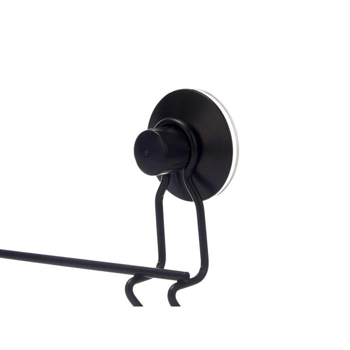 Toallero Berilo Metal Negro Mate Doble Barra Ventosa 54x15x6.5 cm (12 Unidades) 2 Toallero Berilo Metal Negro Mate Doble Barra Ventosa 54x15x6.5 cm (12 Unidades) 2
