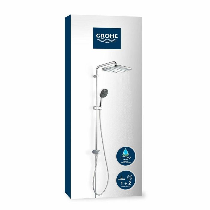 Grohe 26698001 Columna de Ducha Vitalio Comfort 250 con Desviador Manual, Ahorro de Agua, Cromo 5