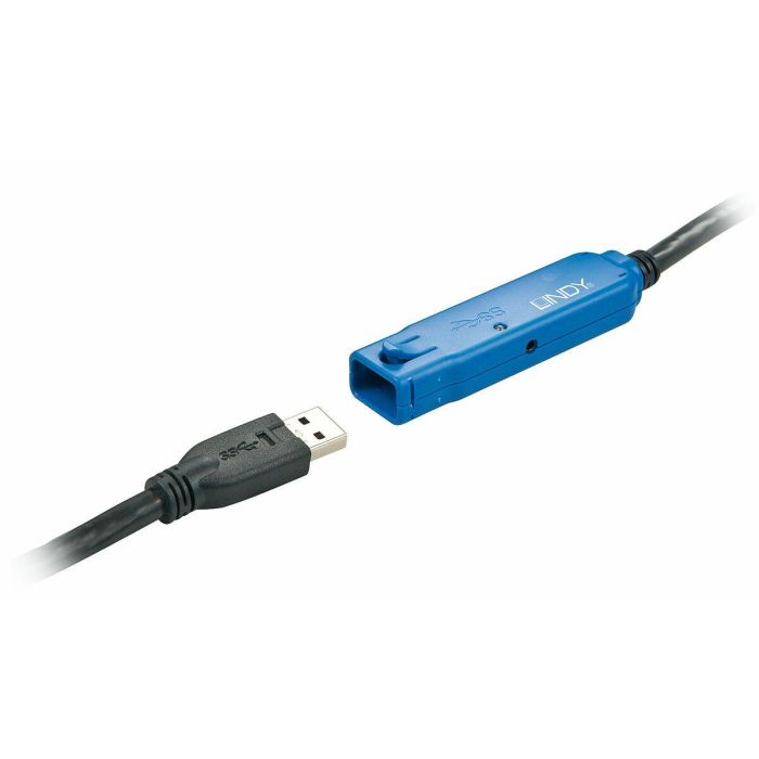 Lindy USB 3.0 Active Extension Pro Cable 10m - 5Gbps con Tecnología Activa para Periféricos a Larga Distancia