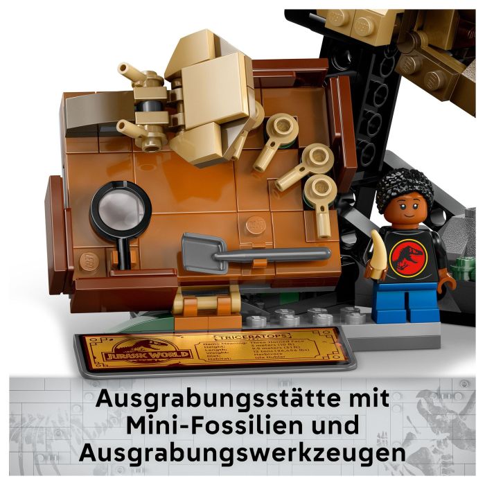 Lego Jurassic World 76969 Fósiles de dinosaurios: Cráneo de triceratops - Juego para niños de 9 años