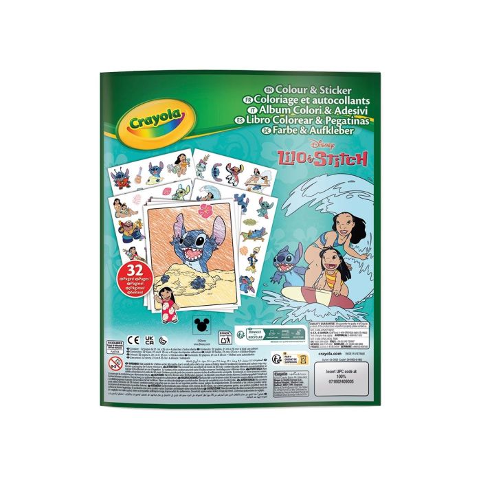 Libro Colorear + Stickers Lilo Y Stitch 04-0900 Crayola 3 Libro Colorear + Stickers Lilo Y Stitch 04-0900 Crayola 3
