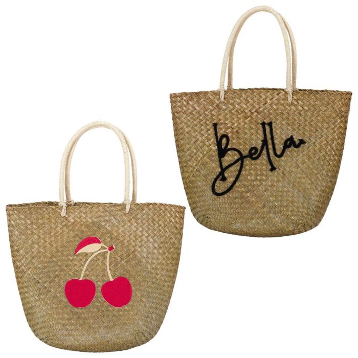 Jet Lag Bolsa Capazo Con Asas Decorada Fibras Naturales Cerezas Bella 48x35 cm 2 Jet Lag Bolsa Capazo Con Asas Decorada Fibras Naturales Cerezas Bella 48x35 cm 2