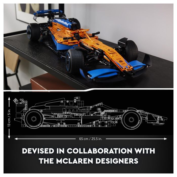 Lego 42141 Technic The McLaren Formula 1 2022 Race Car, modelo a escala F1, kit de construcción para adultos
