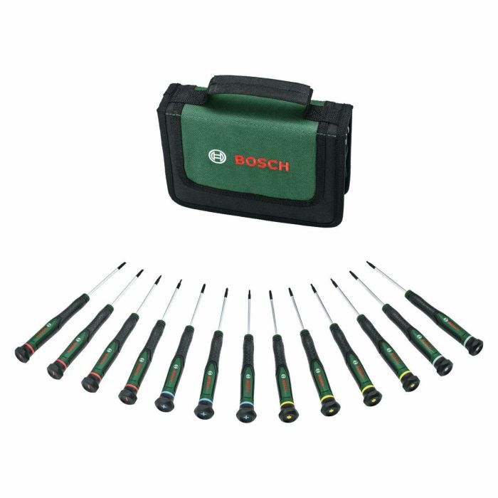 Bosch BOS4053423255119 Juego de destornilladores de 13 piezas, puntas precisas y magnéticas PH/TX/HEX/SL para bricolaje, modelado y manualidades Bosch BOS4053423255119 Juego de destornilladores de 13 piezas, puntas precisas y magnéticas PH/TX/HEX/SL para bricolaje, modelado y manualidades