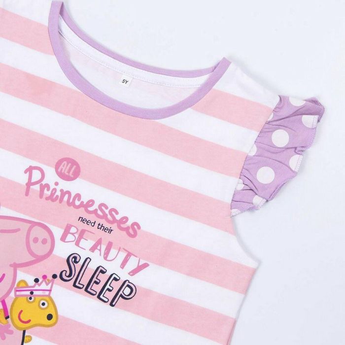 Pijama de Verano Peppa Pig Rosa Morado 3