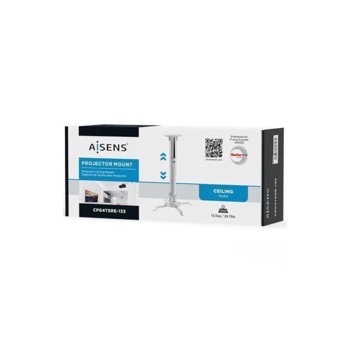Aisens Soporte Universal Giratorio Inclinable y Extensible para Proyector, Blanco - Compatible con la mayoría de proyectores, Carga Máxima 13.5kg 4 Aisens Soporte Universal Giratorio Inclinable y Extensible para Proyector, Blanco - Compatible con la mayoría de proyectores, Carga Máxima 13.5kg 4
