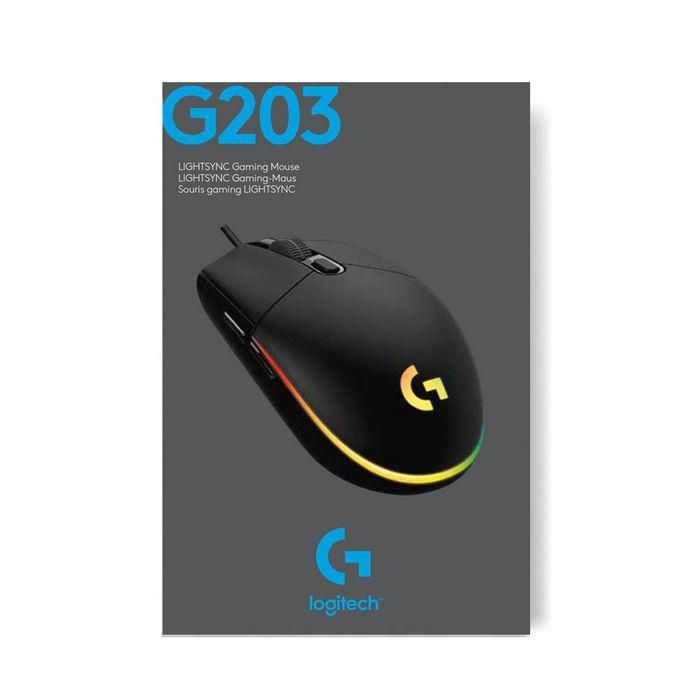Logitech G203 LIGHTSYNC Gaming Mouse, USB Type-A, Negro 9