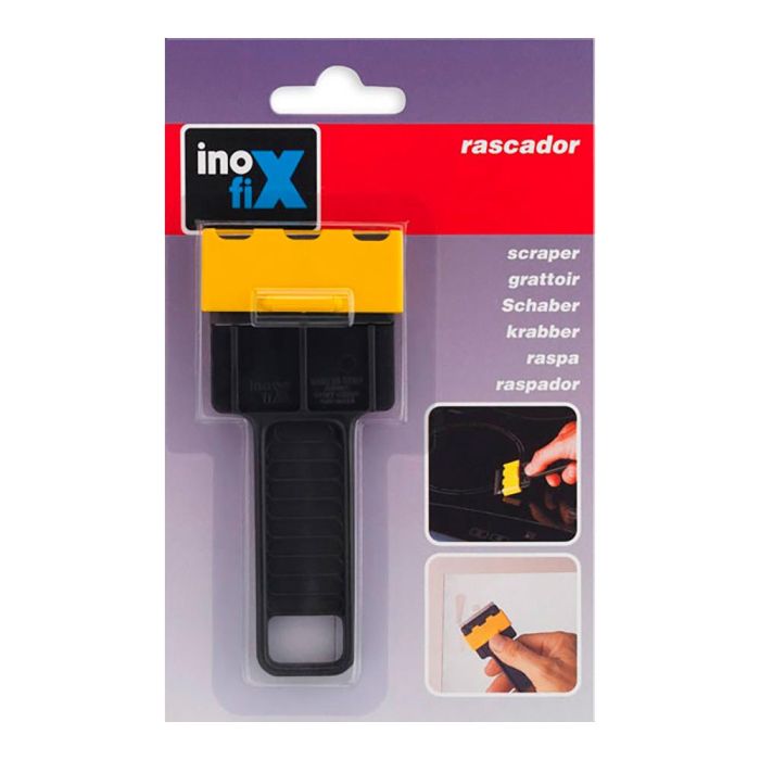 Inofix Rascador Vidrios 5x1x11cm Multiusos Tapa Proteccion Cuchilla Incluida 1